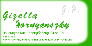 gizella hornyanszky business card
