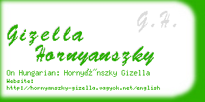gizella hornyanszky business card
